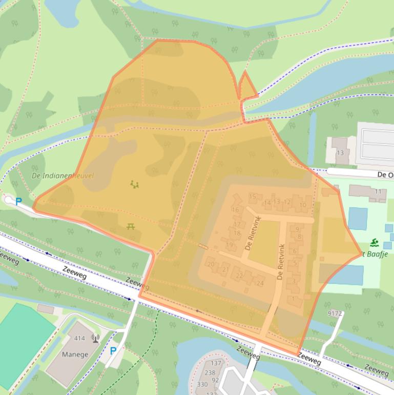 Kaart van postcodegebied 1852RM.