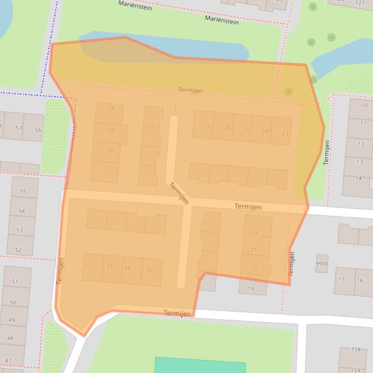 Kaart van postcodegebied 1852TB.