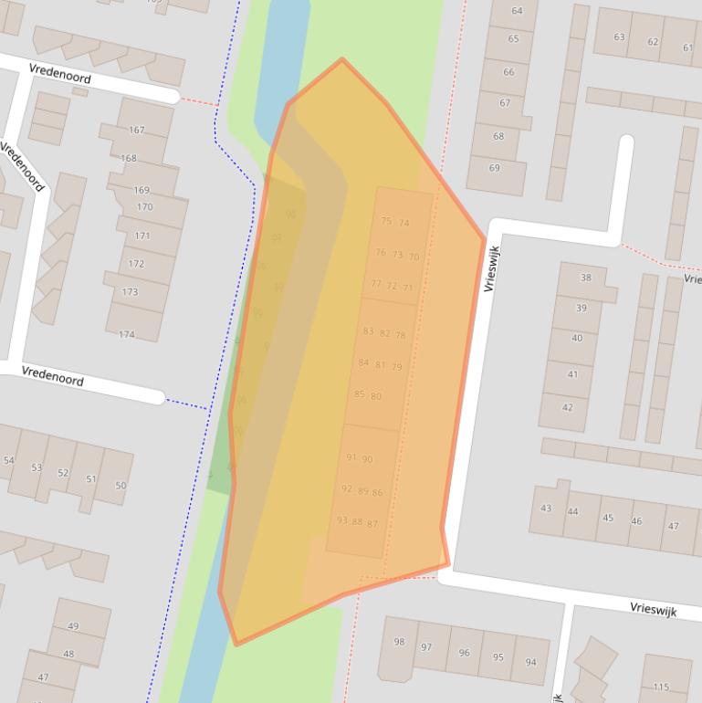 Kaart van postcodegebied 1852VE.