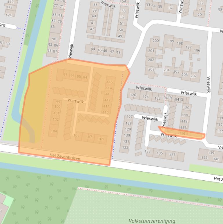 Kaart van postcodegebied 1852VG.