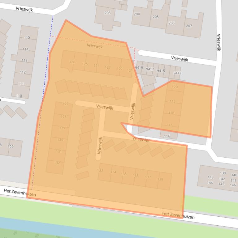 Kaart van postcodegebied 1852VH.