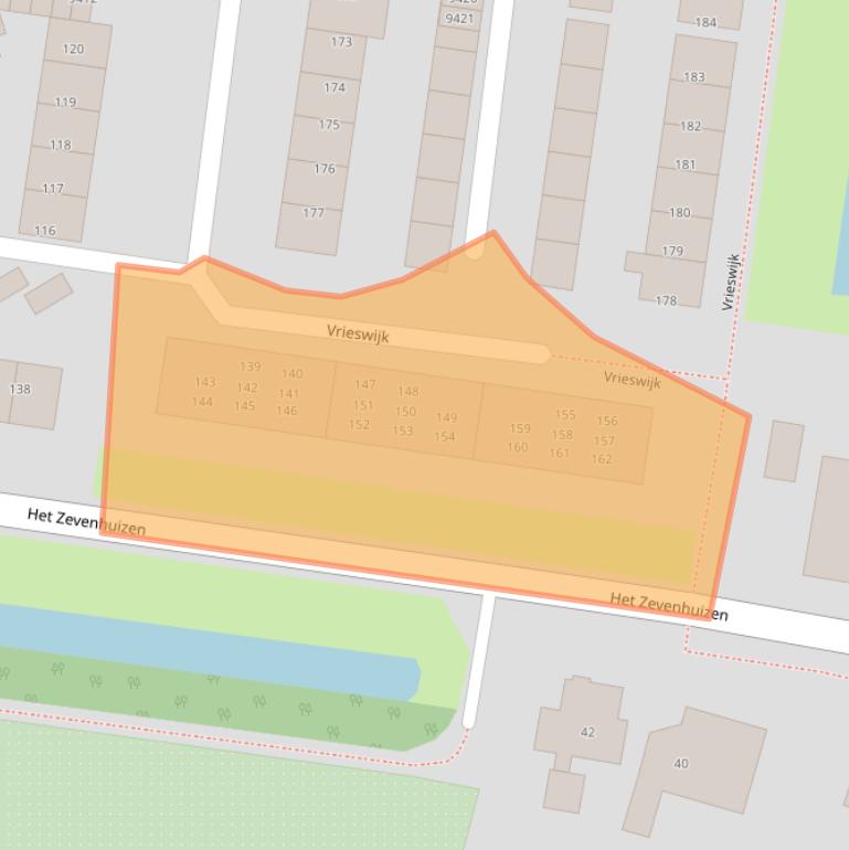 Kaart van postcodegebied 1852VJ.