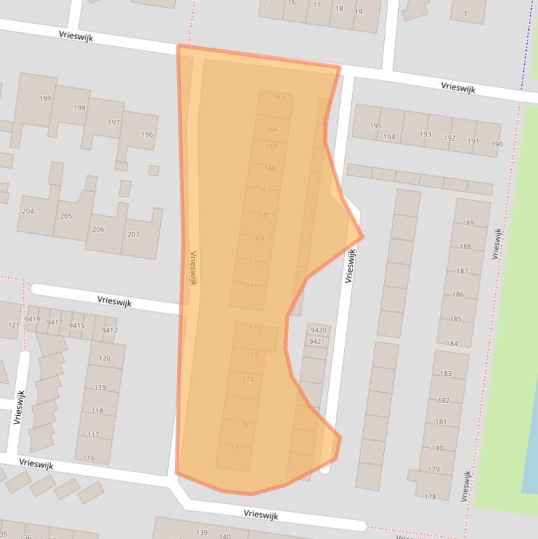 Kaart van postcodegebied 1852VK.