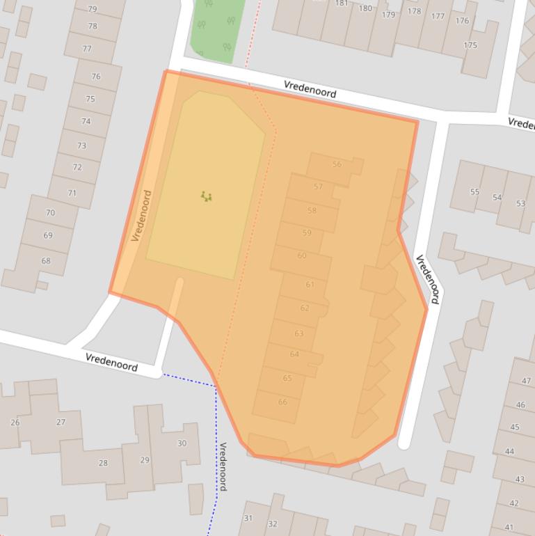 Kaart van postcodegebied 1852WE.