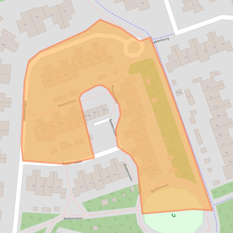 Kaart van postcodegebied 1852WV.