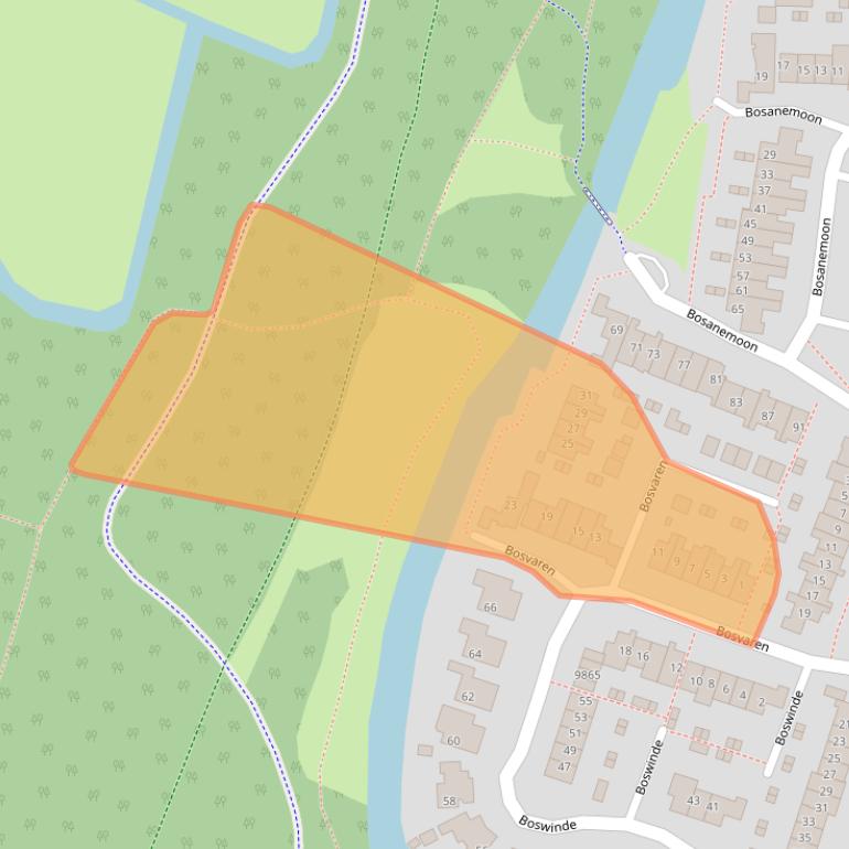 Kaart van postcodegebied 1852XK.