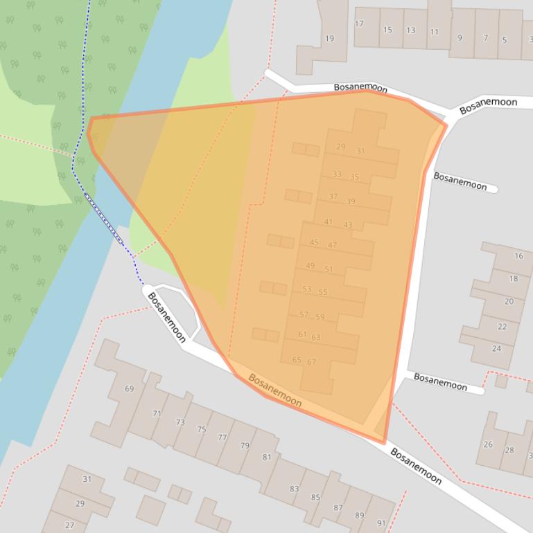 Kaart van postcodegebied 1852XN.