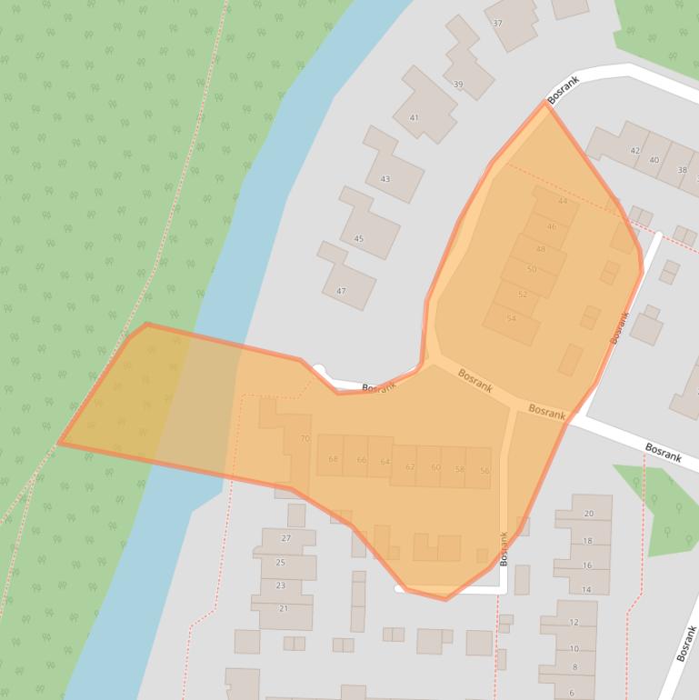 Kaart van postcodegebied 1852XV.