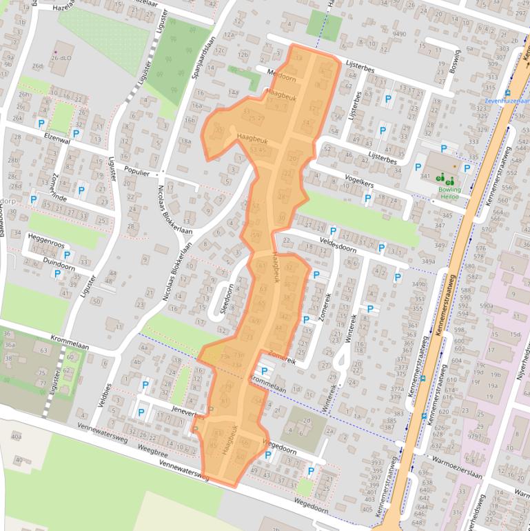 Kaart van postcodegebied 1853AD.