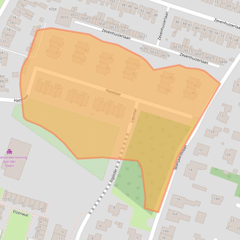 Kaart van postcodegebied 1853AG.