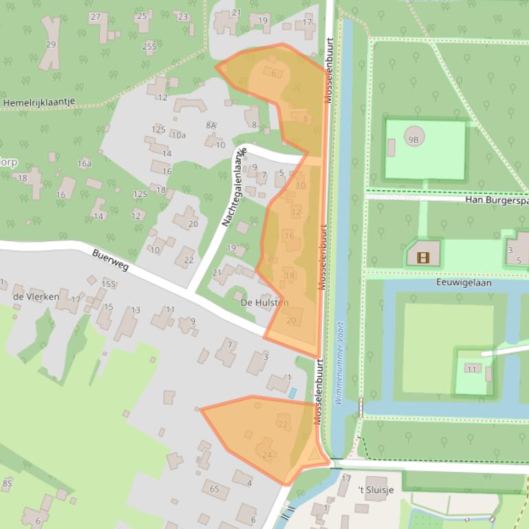 Kaart van postcodegebied 1861CA.