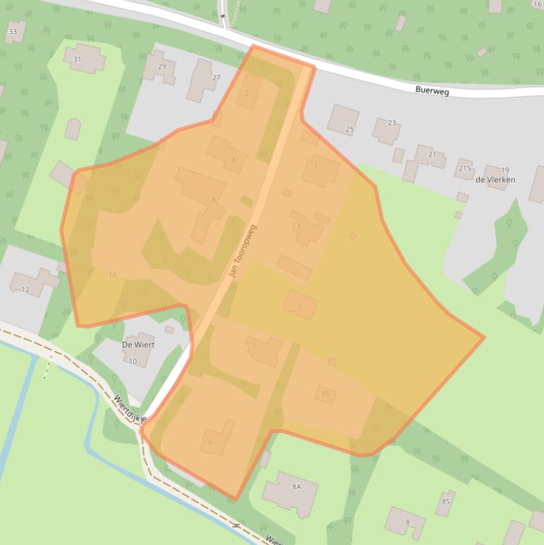 Kaart van postcodegebied 1861CC.