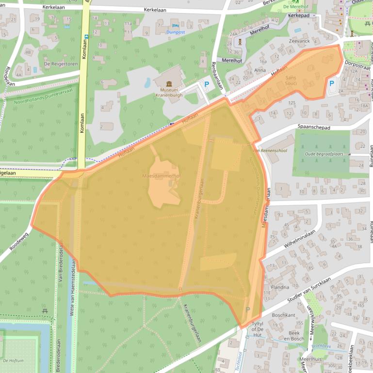 Kaart van postcodegebied 1861CP.