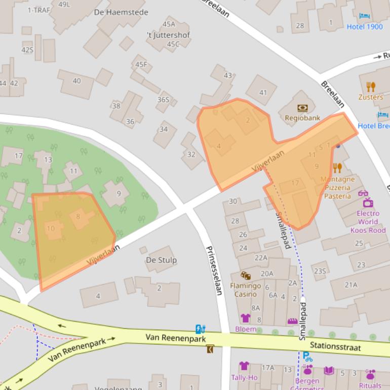 Kaart van postcodegebied 1861ER.
