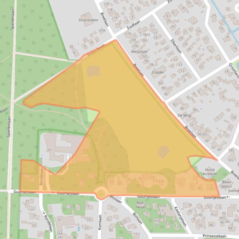Kaart van postcodegebied 1861EW.