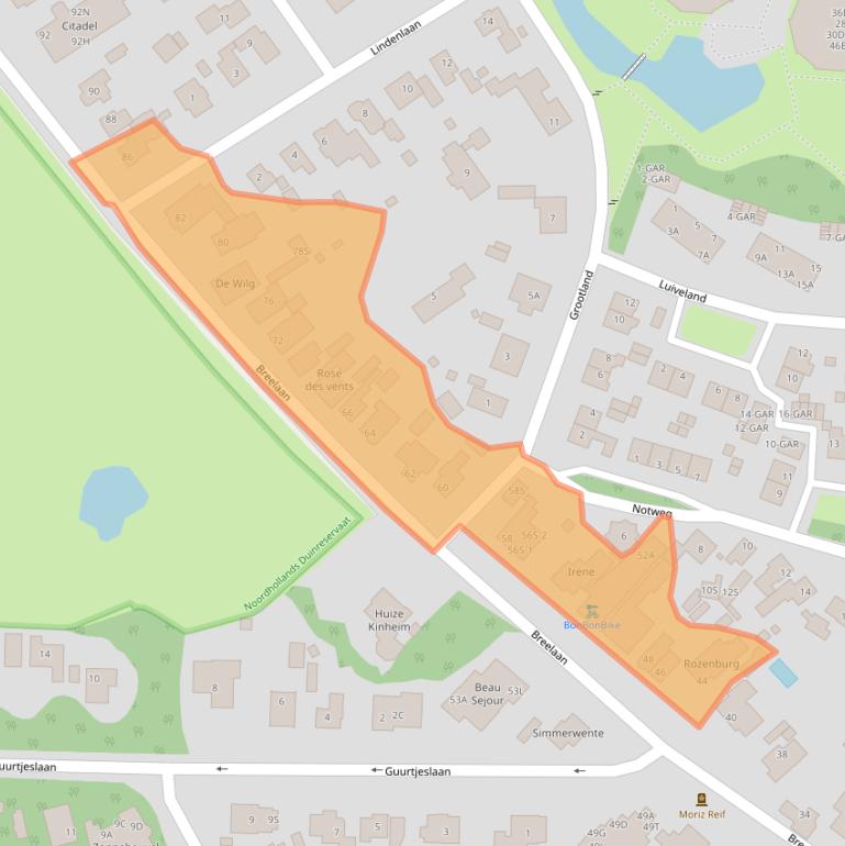 Kaart van postcodegebied 1861GG.