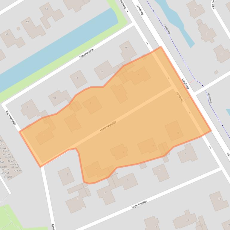 Kaart van postcodegebied 1861JG.