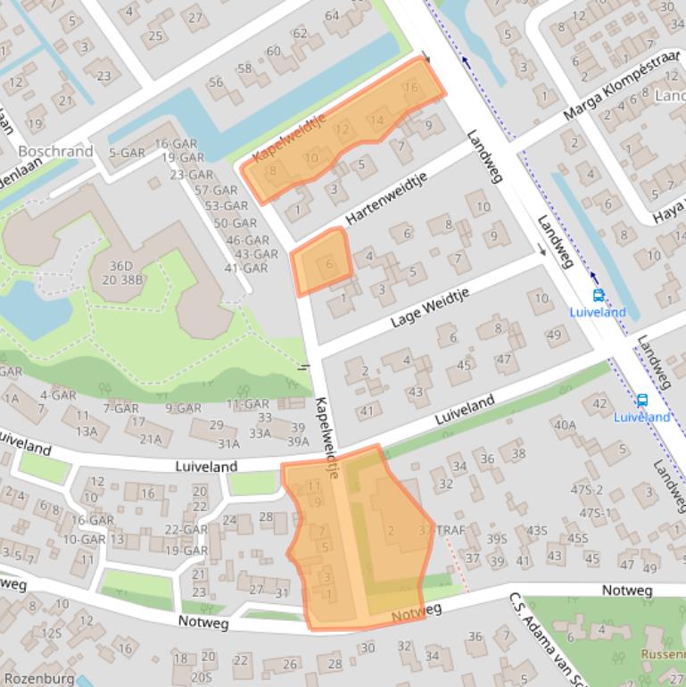 Kaart van postcodegebied 1861JH.