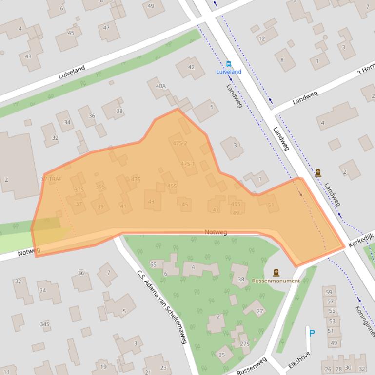 Kaart van postcodegebied 1861JK.