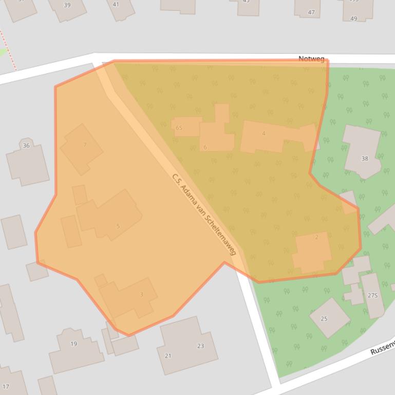 Kaart van postcodegebied 1861JM.