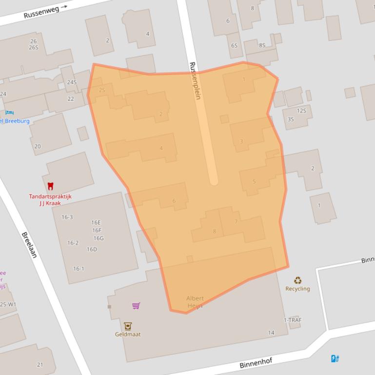 Kaart van postcodegebied 1861JR.