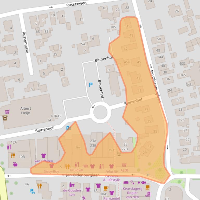 Kaart van postcodegebied 1861JS.