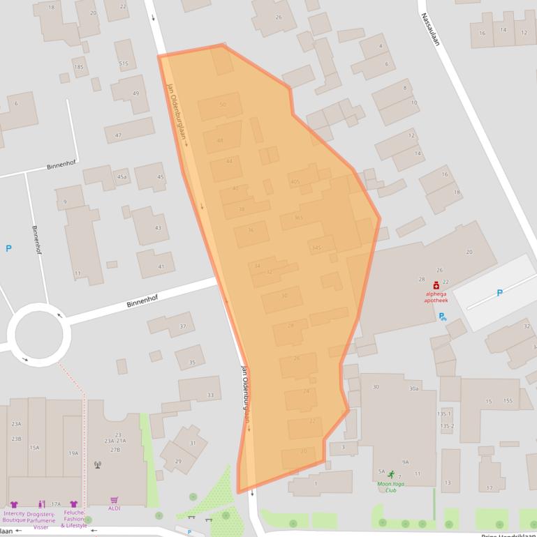 Kaart van postcodegebied 1861JV.