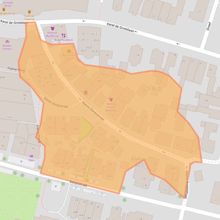 Kaart van postcodegebied 1861KN.