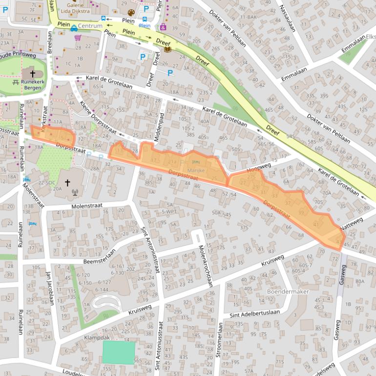 Kaart van postcodegebied 1861KT.