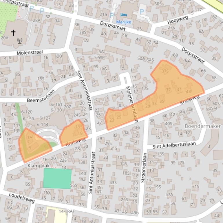 Kaart van postcodegebied 1861LA.