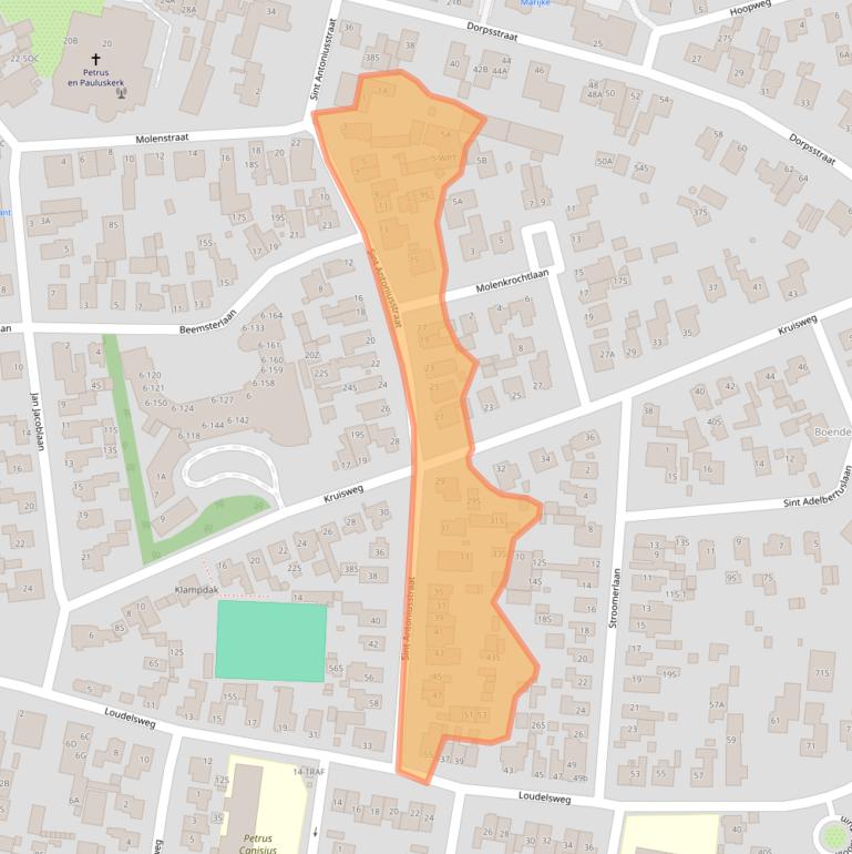 Kaart van postcodegebied 1861LD.