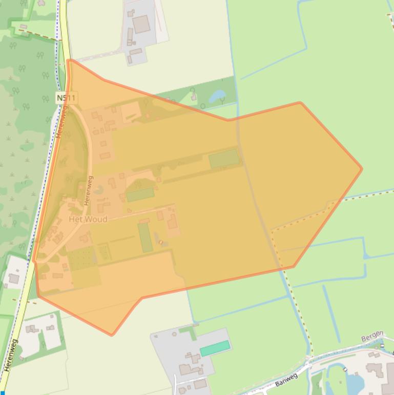 Kaart van postcodegebied 1861PC.