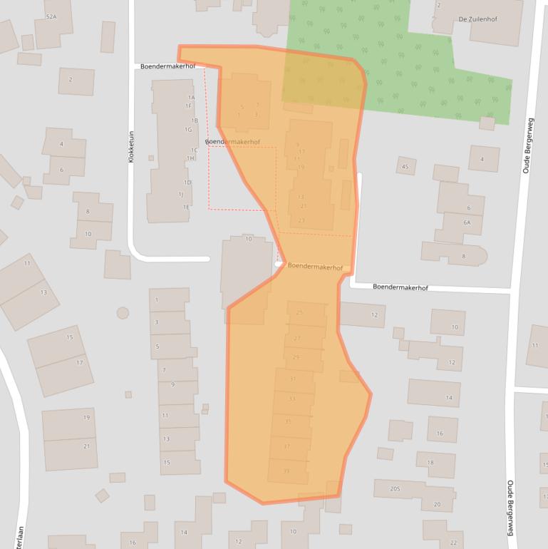 Kaart van postcodegebied 1861TA.