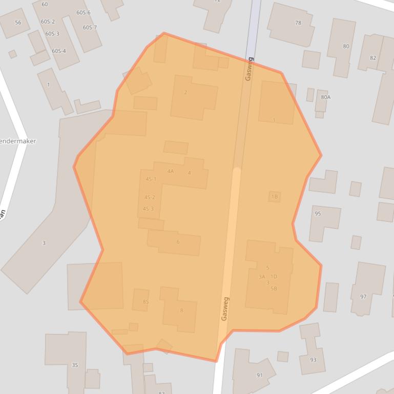 Kaart van postcodegebied 1861TH.