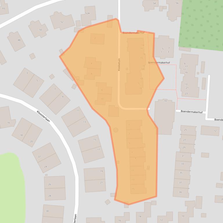 Kaart van postcodegebied 1861TR.