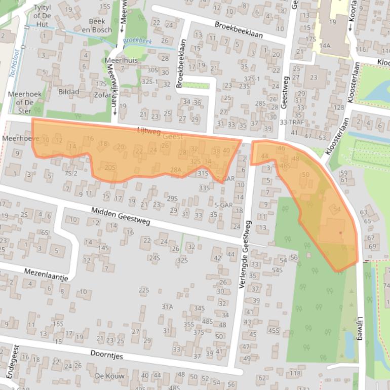 Kaart van postcodegebied 1861VB.