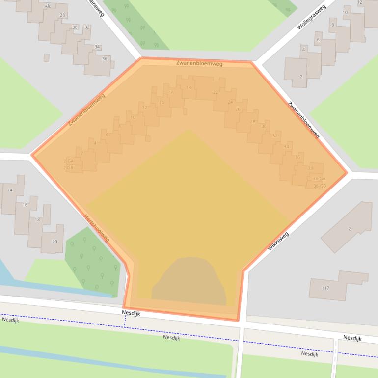 Kaart van postcodegebied 1861XC.