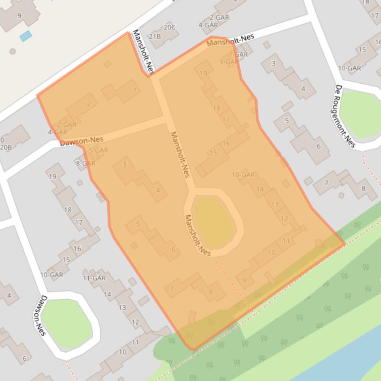 Kaart van postcodegebied 1862AD.