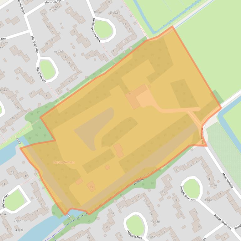 Kaart van postcodegebied 1862AM.