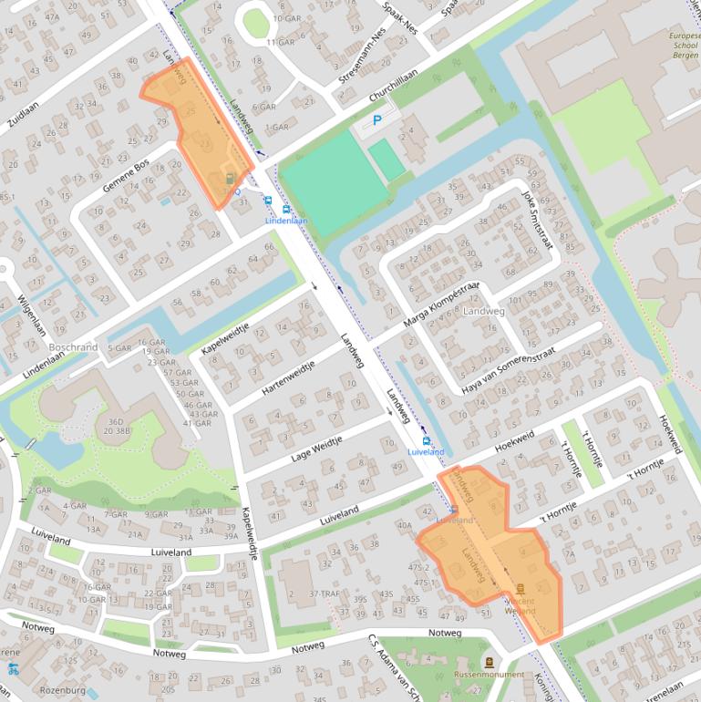 Kaart van postcodegebied 1862AZ.