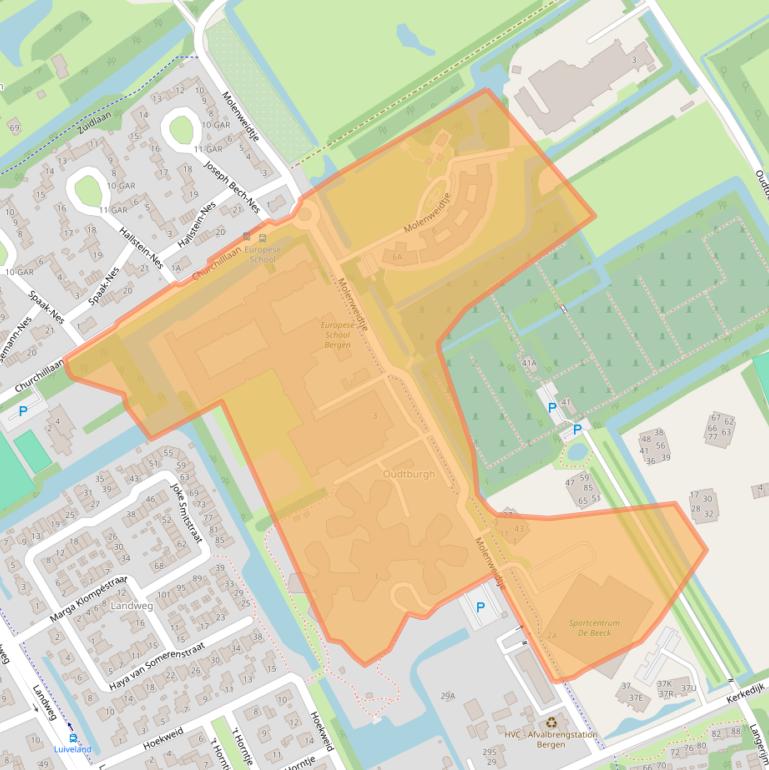 Kaart van postcodegebied 1862BC.