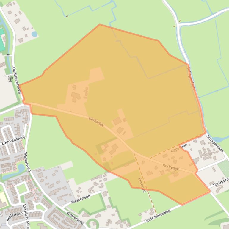 Kaart van postcodegebied 1862BE.