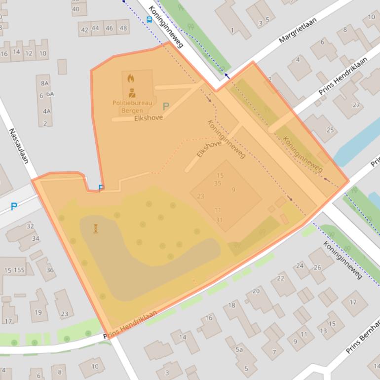 Kaart van postcodegebied 1862ED.