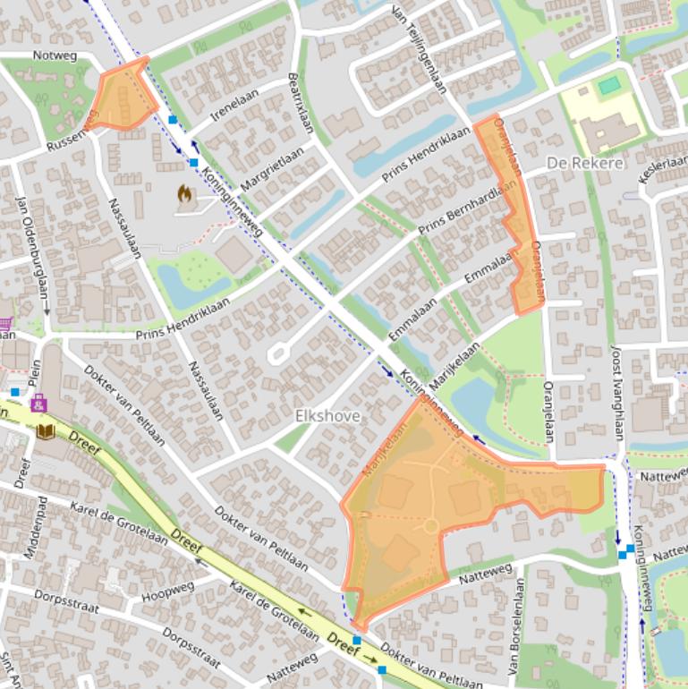 Kaart van postcodegebied 1862EX.