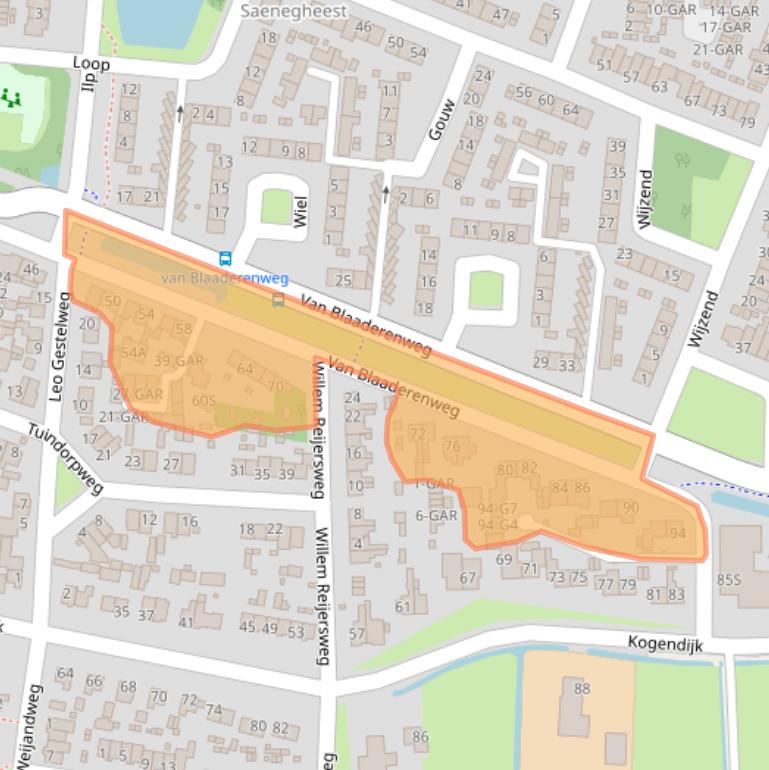 Kaart van postcodegebied 1862JR.