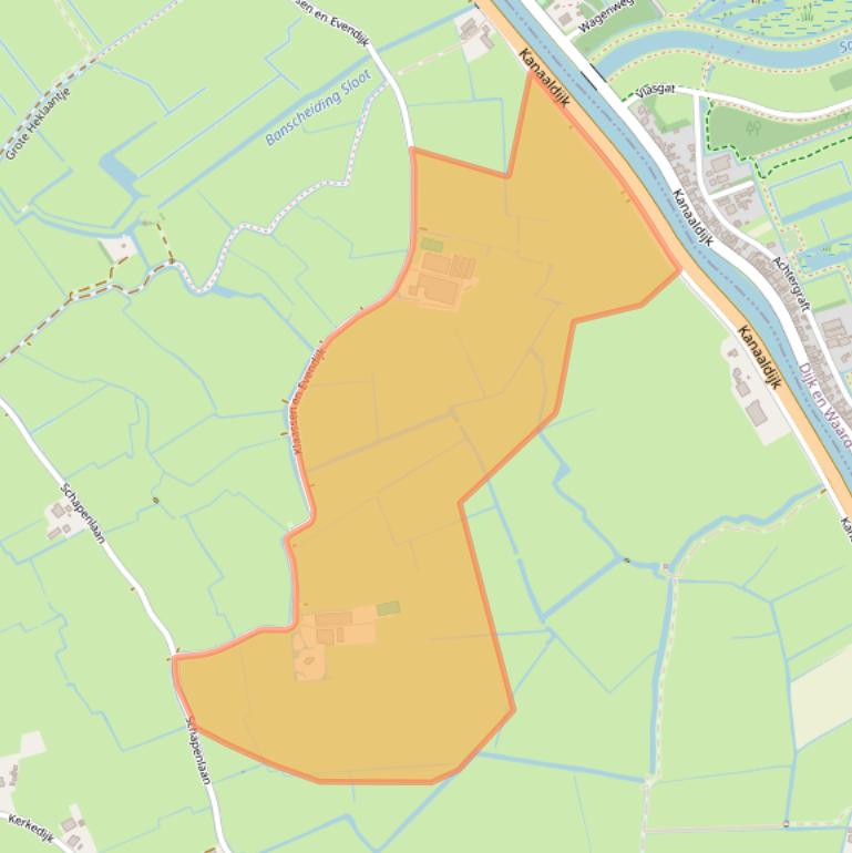 Kaart van postcodegebied 1862PN.