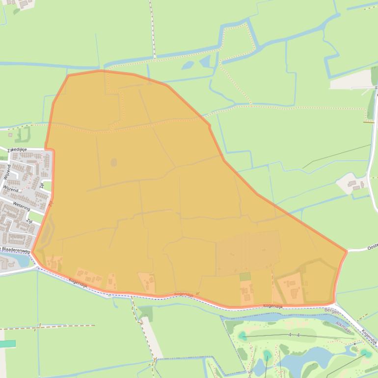 Kaart van postcodegebied 1862PS.