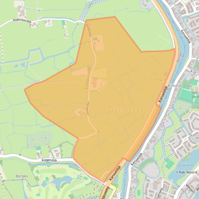 Kaart van postcodegebied 1862PT.