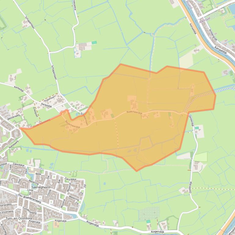 Kaart van postcodegebied 1862PZ.