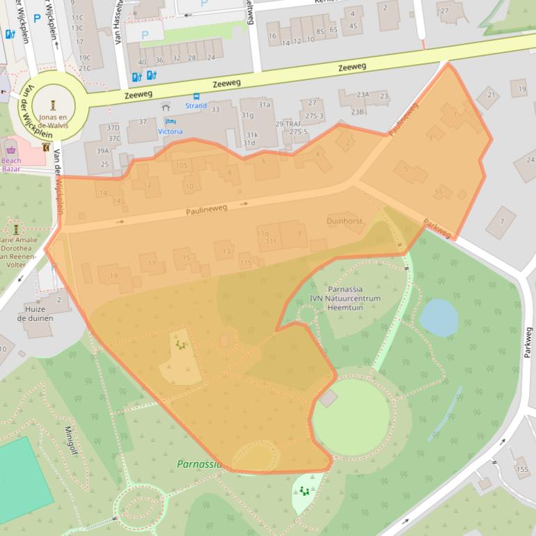 Kaart van postcodegebied 1865AD.